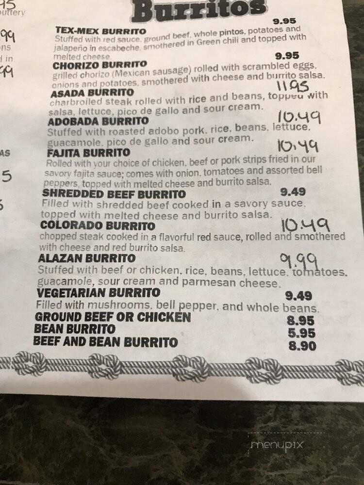 El Alazan II - Florence, CO menu_pic