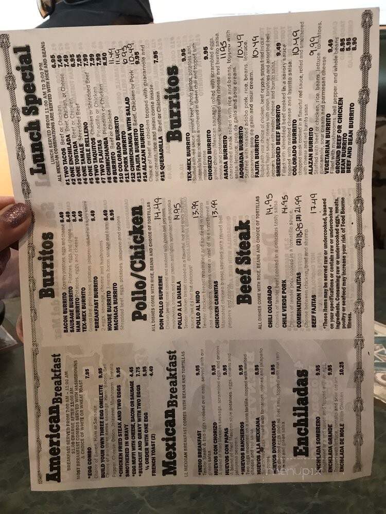El Alazan II - Florence, CO menu_pic