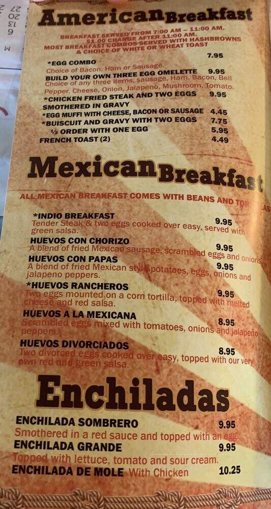 El Alazan II - Florence, CO menu_pic