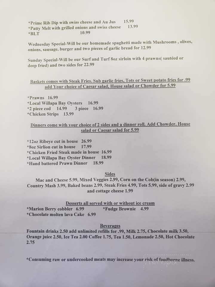 Sara's Rusty Spur Bar & Grill - Ocean Park, WA