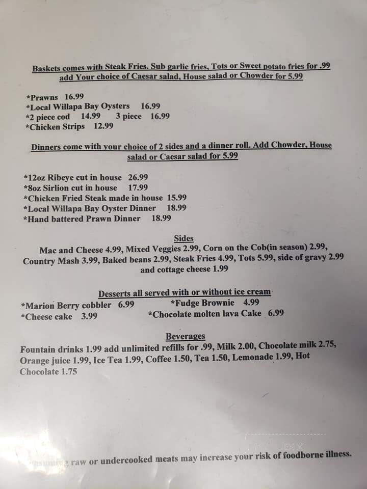 Sara's Rusty Spur Bar & Grill - Ocean Park, WA