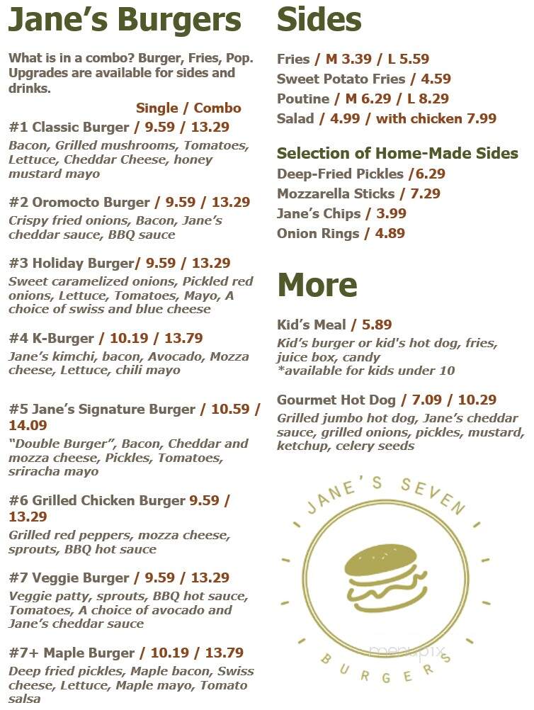Jane's Seven Burgers - Oromocto, NB