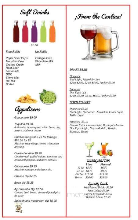 Ay Caramba Mexican Restaurant - Rolla, MO menu_pic