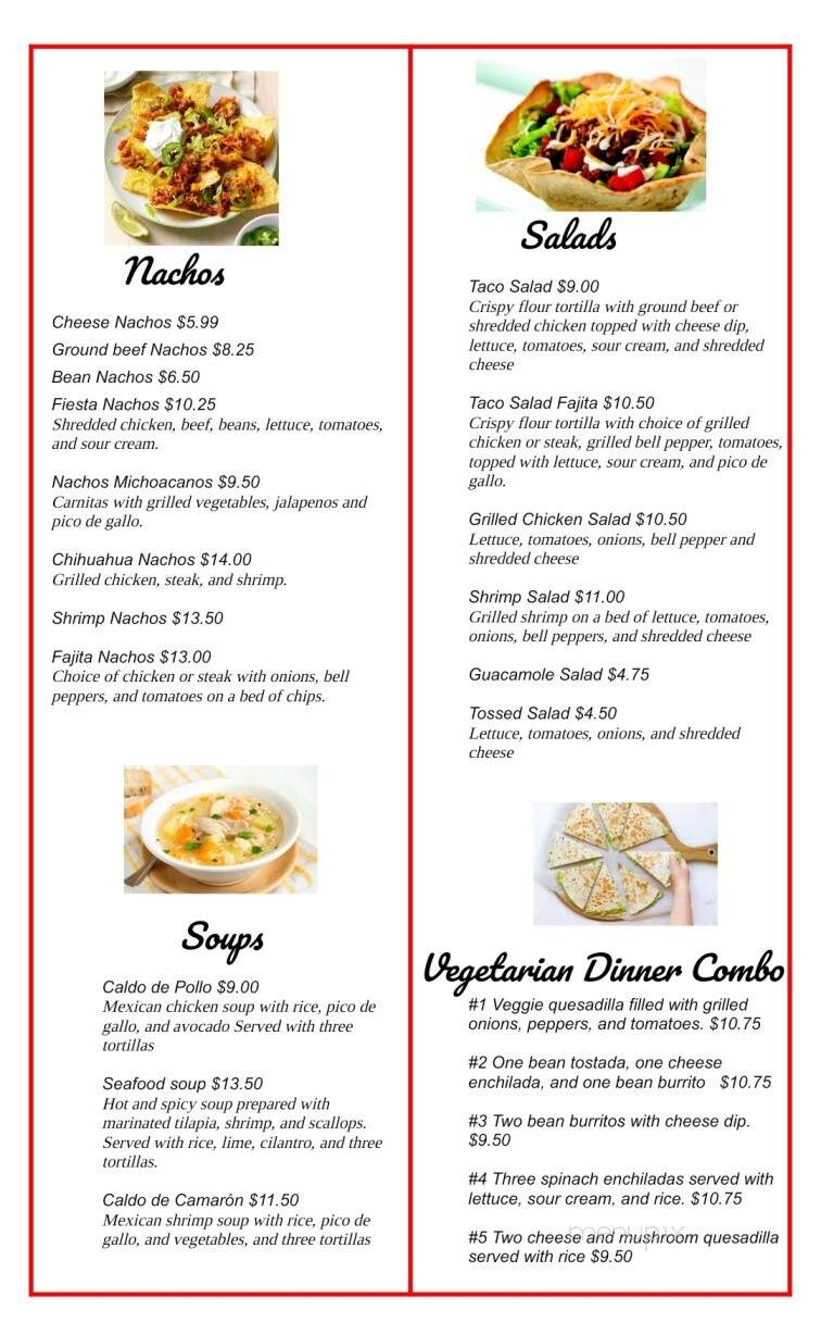 Ay Caramba Mexican Restaurant - Rolla, MO menu_pic