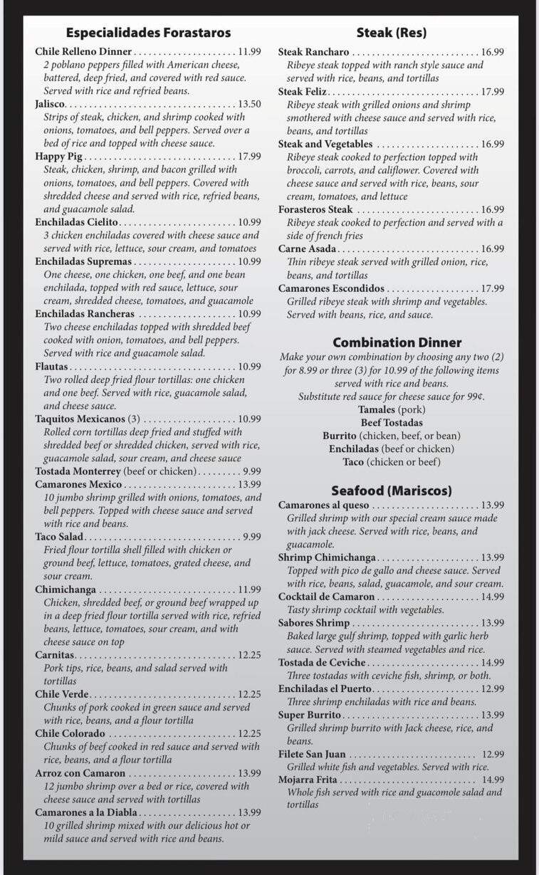 El Rincon Azteca - Chanute, KS menu_pic