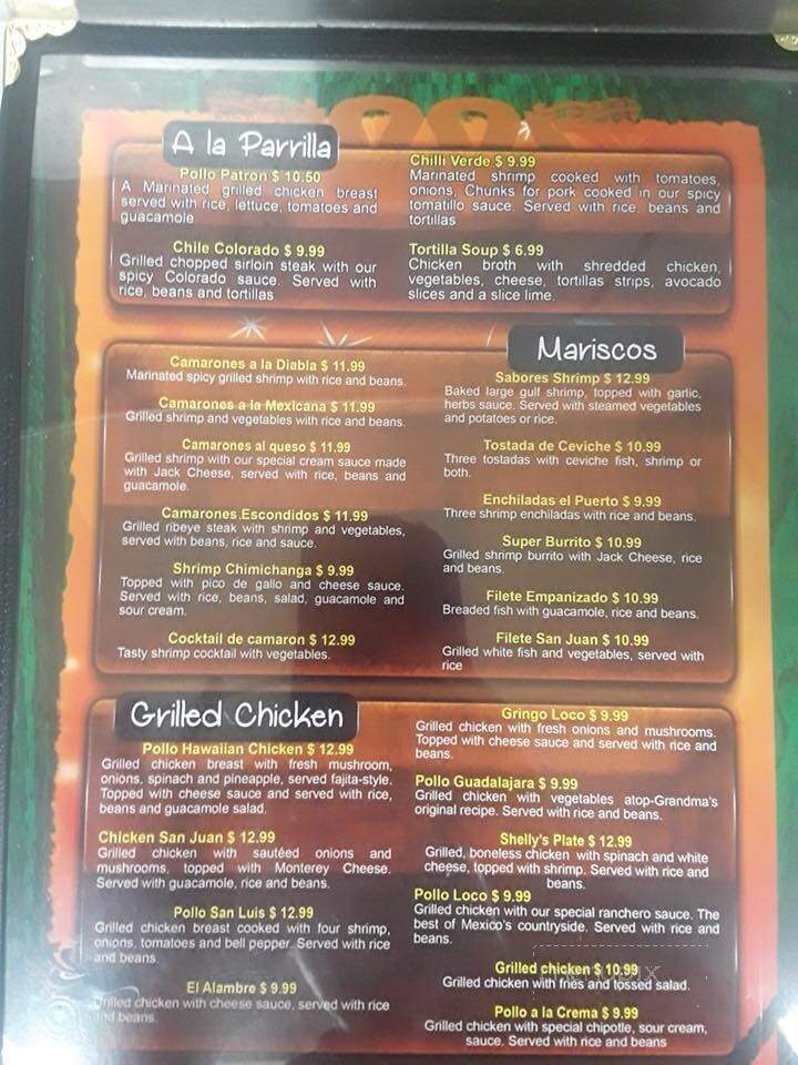 El Rincon Azteca - Chanute, KS menu_pic