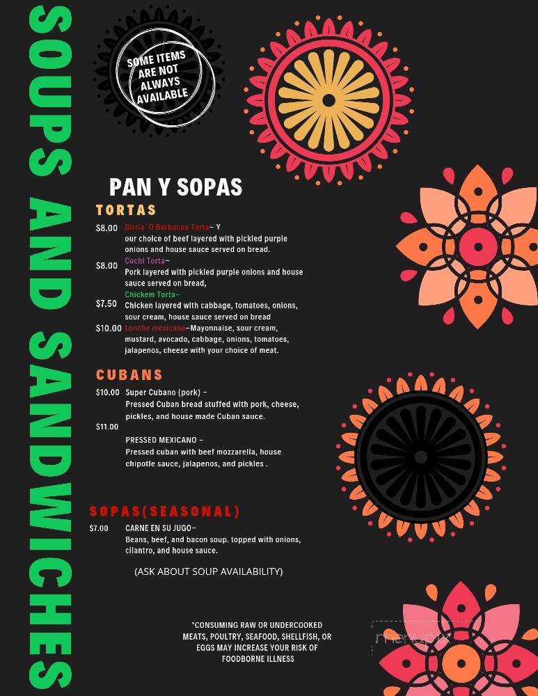 El Oso Taqueria - Gardiner, ME menu_pic