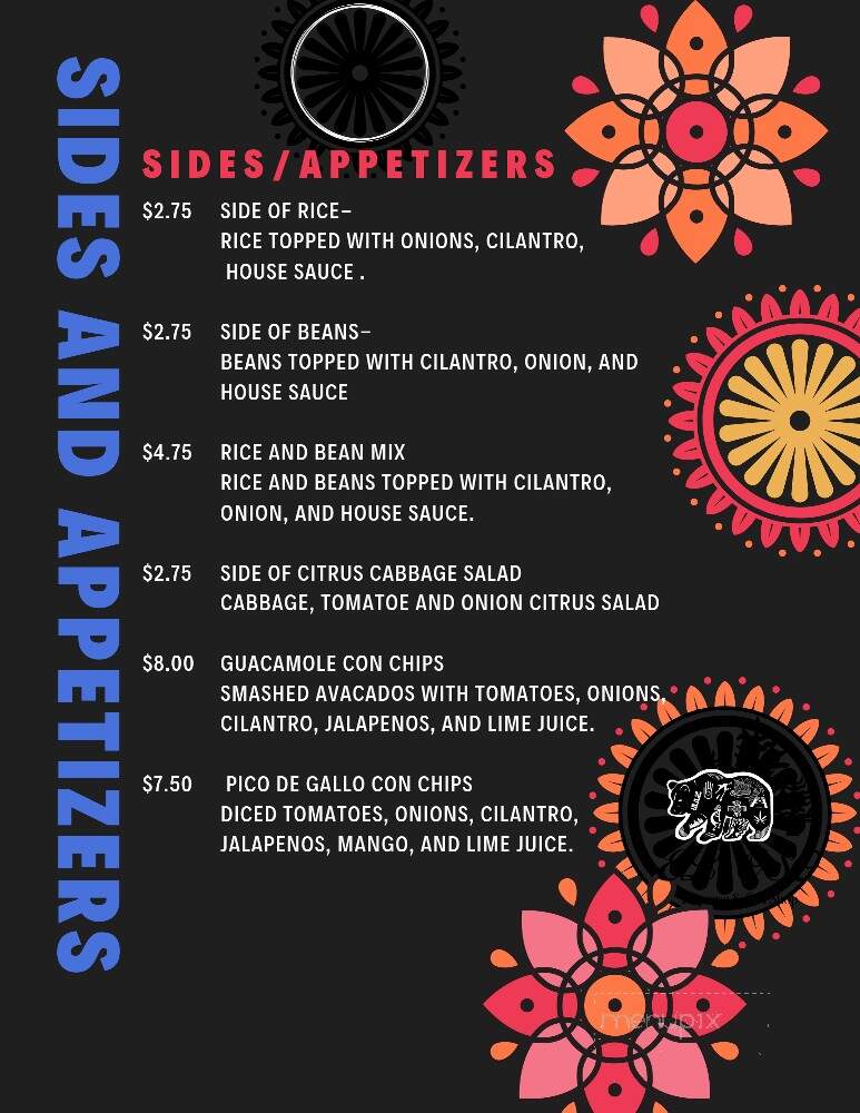 El Oso Taqueria - Gardiner, ME menu_pic