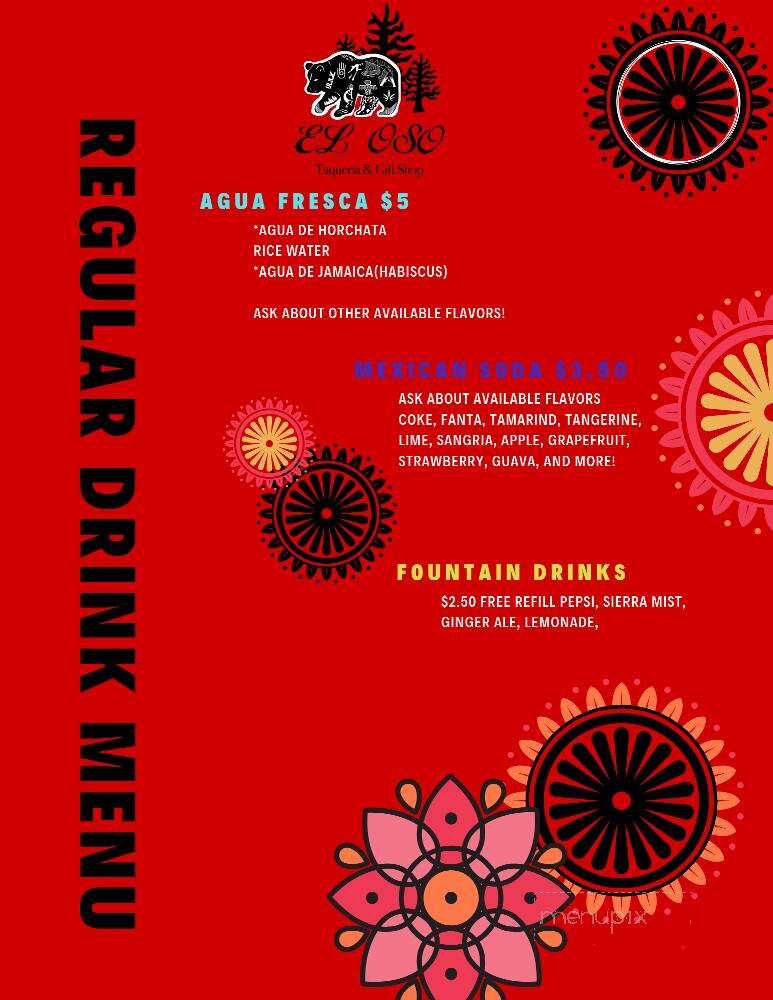 El Oso Taqueria - Gardiner, ME menu_pic