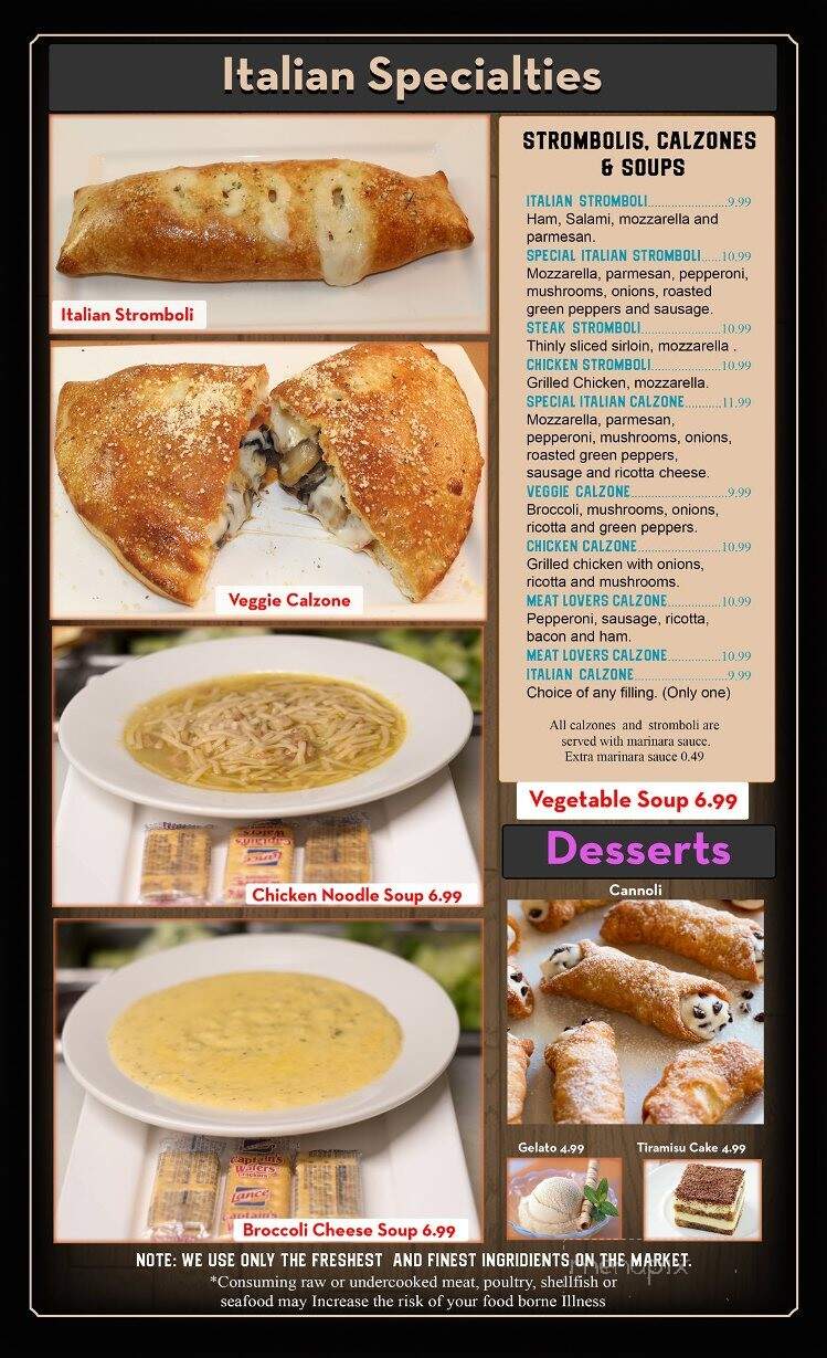 Mariolino's Italian Cuisine - Andrews, NC menu_pic
