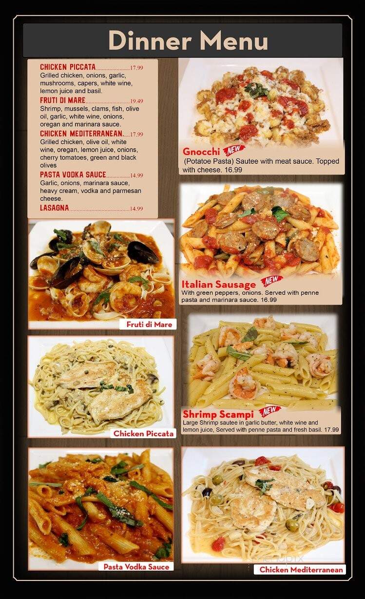 Mariolino's Italian Cuisine - Andrews, NC menu_pic
