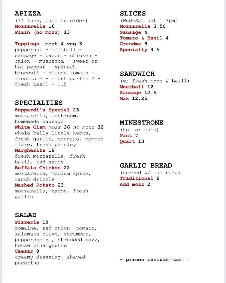 Zuppardi's Apizza - Ansonia, CT menu_pic