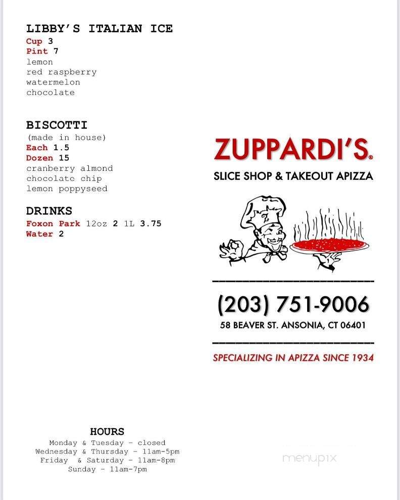 Zuppardi's Apizza - Ansonia, CT menu_pic