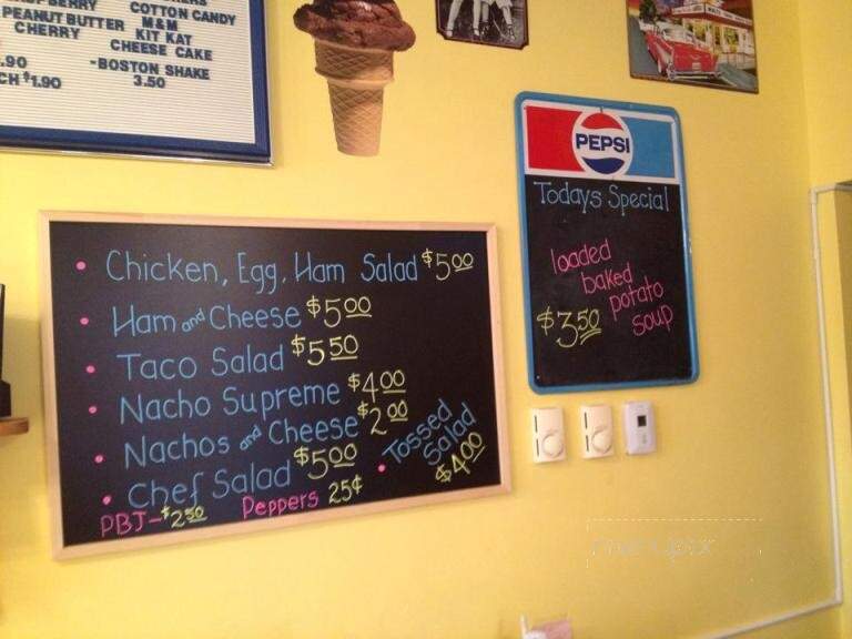 The Sundae Shoppe - Covington, IN menu_pic
