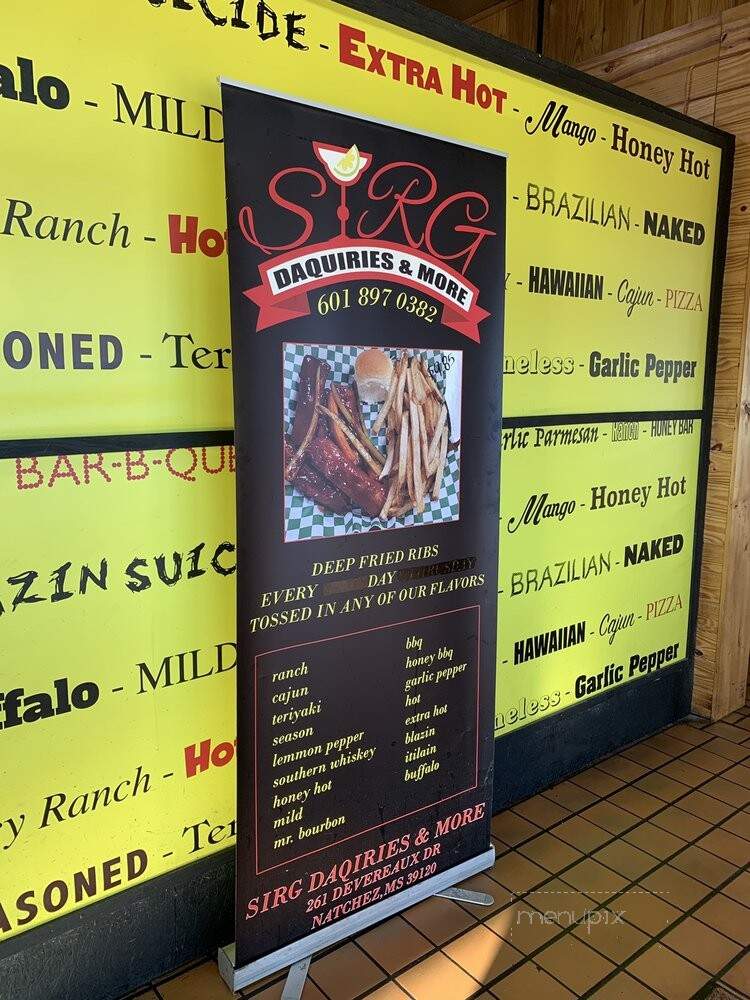 Sirg Daquiries and More - Natchez, MS menu_pic