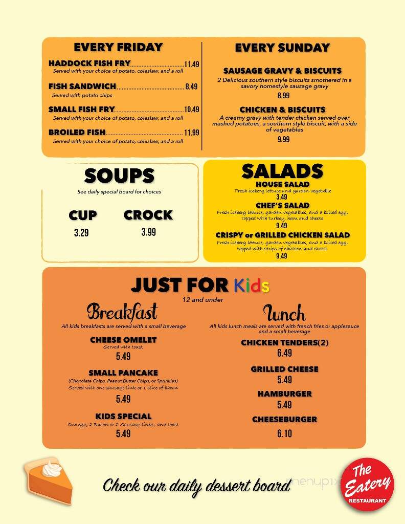 The Eatery Restaurant - Jamestown, NY menu_pic