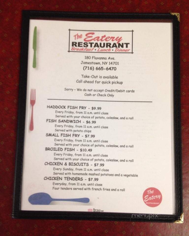 The Eatery Restaurant - Jamestown, NY menu_pic