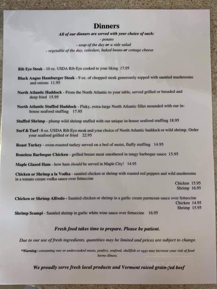 Apple Lodge Eatery - Chazy, NY menu_pic