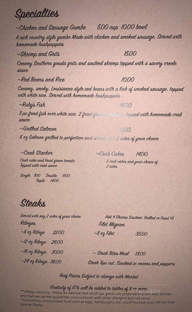 The Vault Eatery & Drinkery - Magee, MS menu_pic