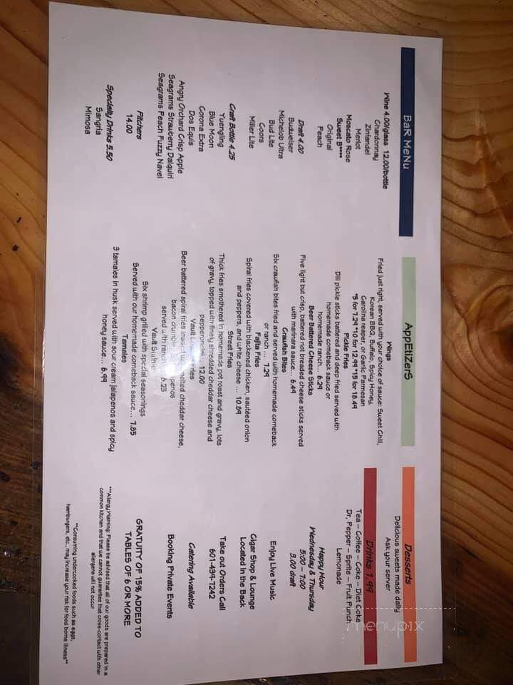 The Vault Eatery & Drinkery - Magee, MS menu_pic