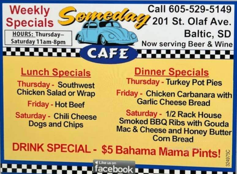 Someday Cafe - Baltic, SD menu_pic