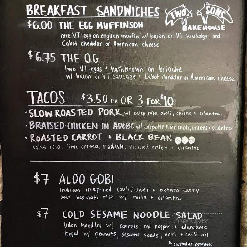Maple Hill Barn - Johnson, VT menu_pic