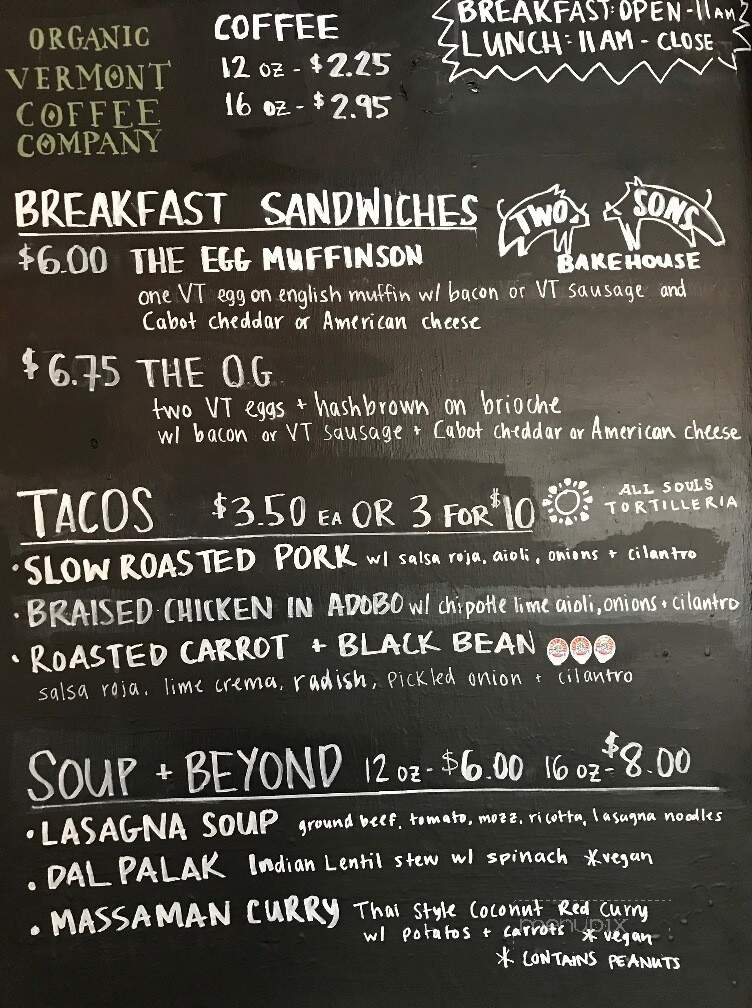 Maple Hill Barn - Johnson, VT menu_pic