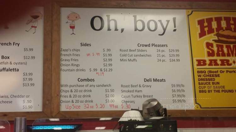 Quickway Po-Boys - Amite, LA menu_pic