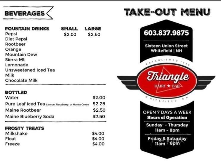Triangle Dairy Bar - Whitefield, NH