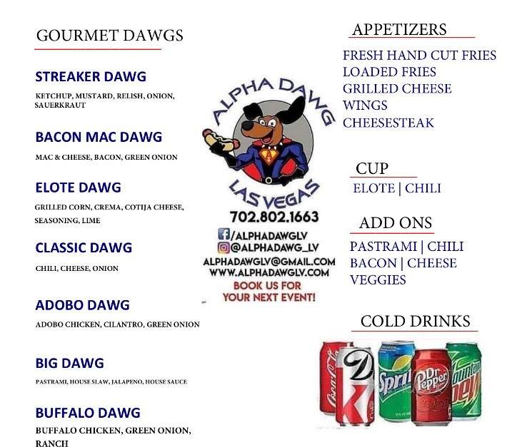Alpha Dawg - Las Vegas, NV menu_pic