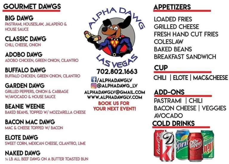 Alpha Dawg - Las Vegas, NV menu_pic