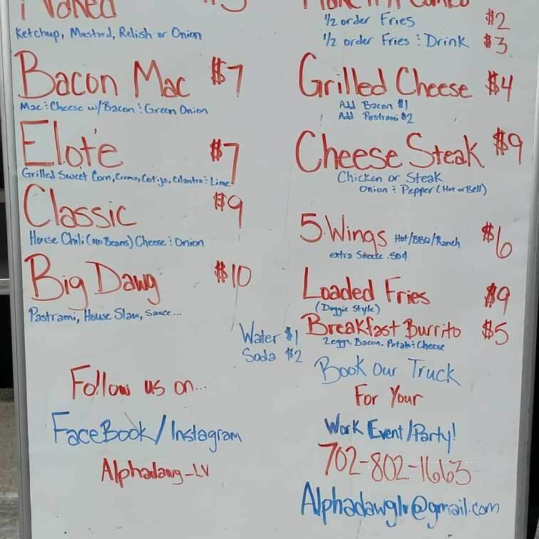 Alpha Dawg - Las Vegas, NV menu_pic