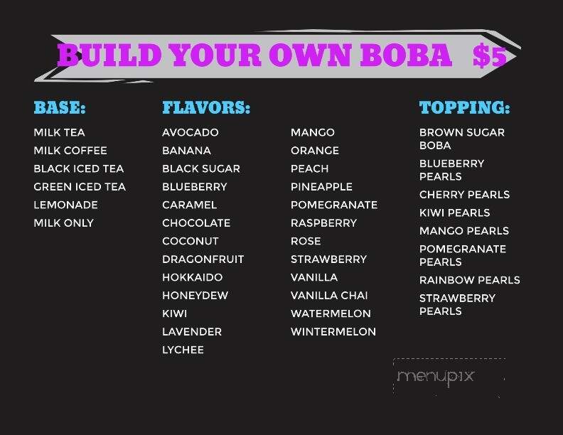 The Snowglobe - Greenville, NC menu_pic