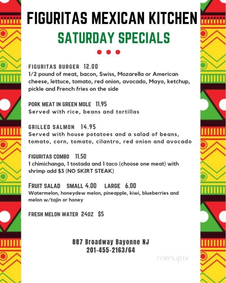 Figuritas Mexican Kitchen - Bayonne, NJ menu_pic