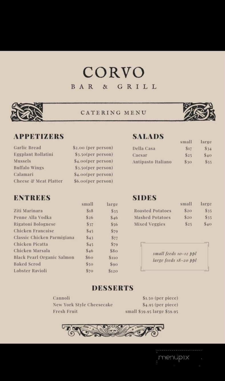 Corvo Bar and Grill - Moodus, CT