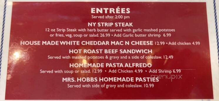 Wheelhouse Diner & Goatlocker Saloon - Paradise, MI menu_pic