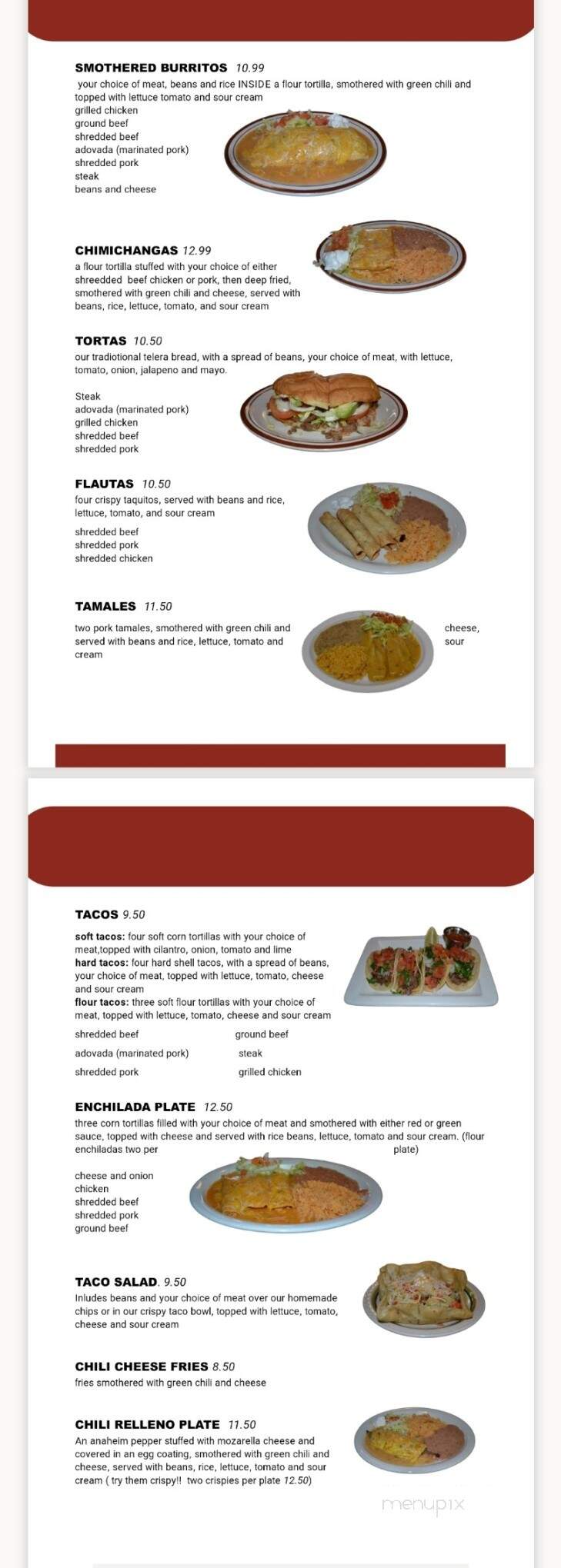 Maria's Mexican Grill and Cantina - Laramie, WY menu_pic