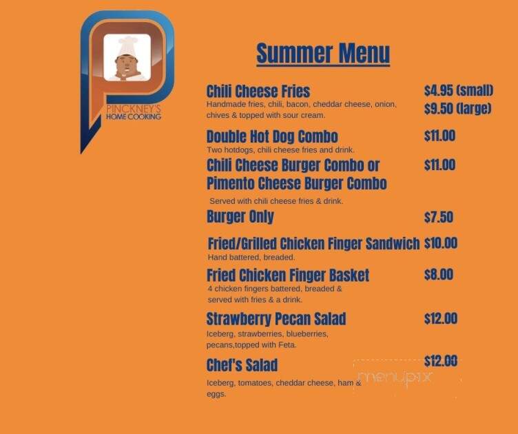 Pinckney's Home Cooking - North Augusta, SC menu_pic