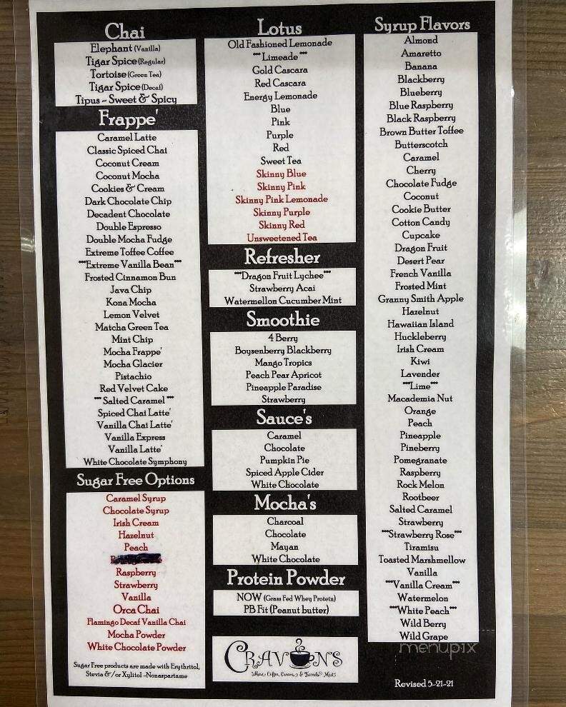 Crav'ns - Glendive, MT menu_pic