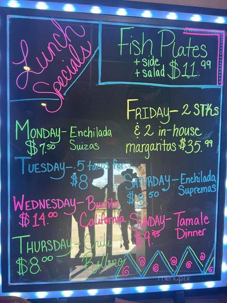 La Fogata Mexican Grill - Rayville, LA menu_pic