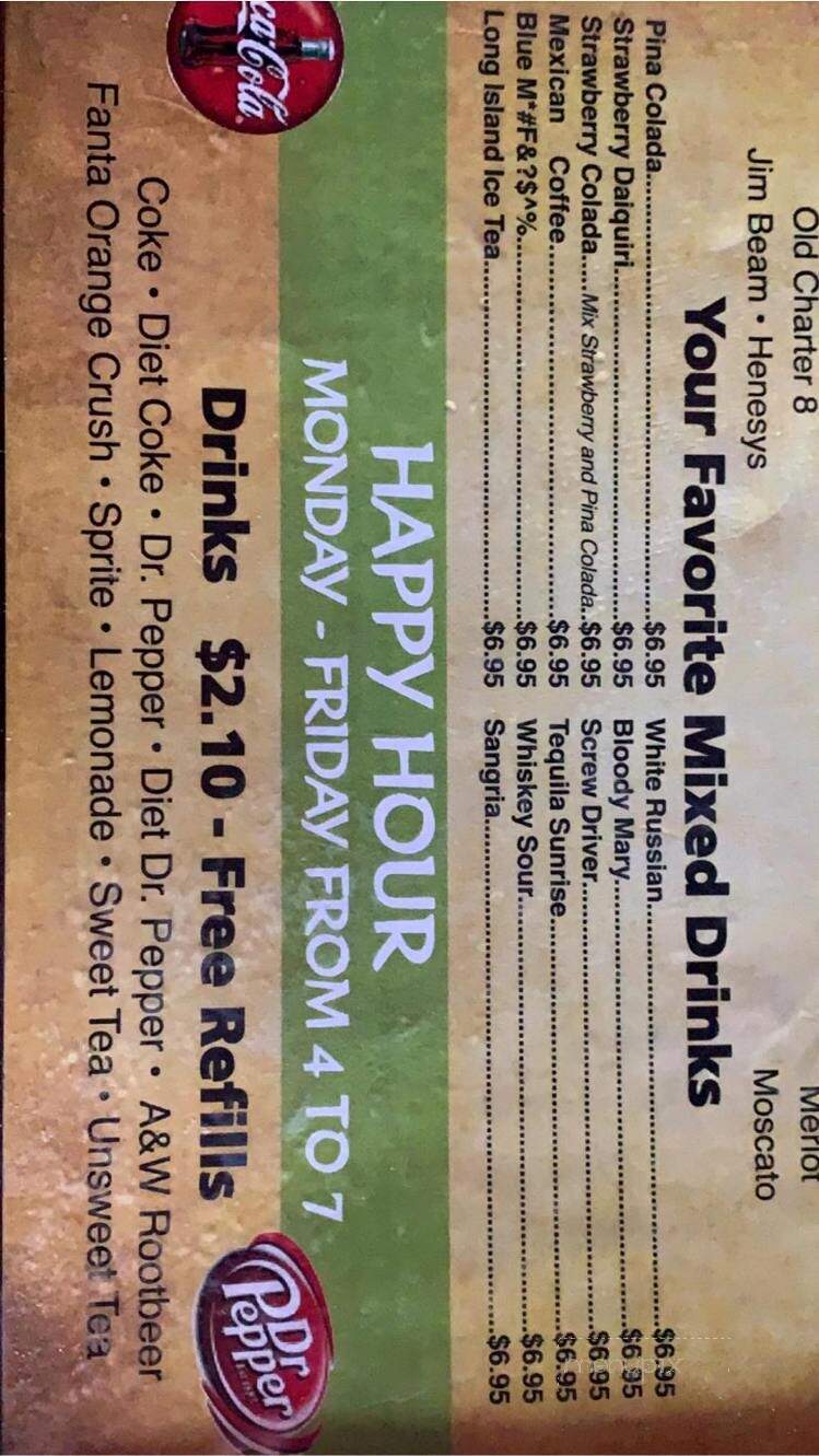 La Fogata Mexican Grill - Rayville, LA menu_pic