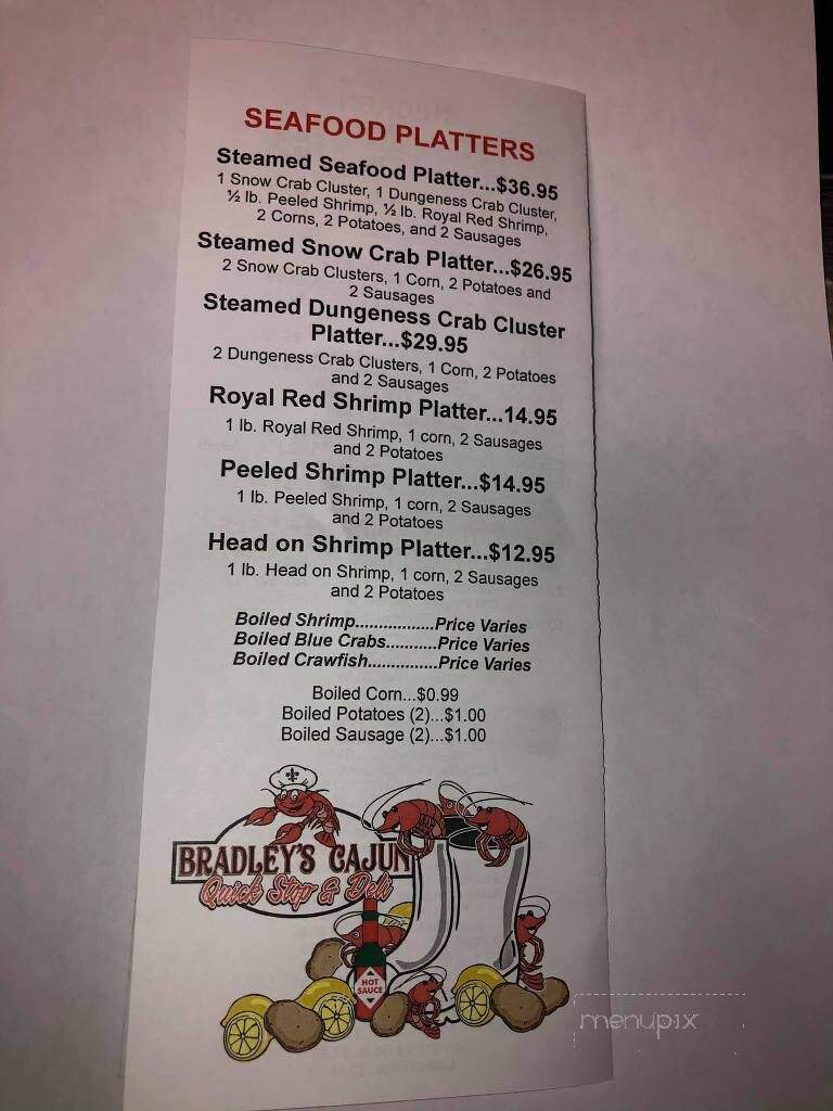 Bradley's Cajun Quick Stop & Deli - Long Beach, MS menu_pic