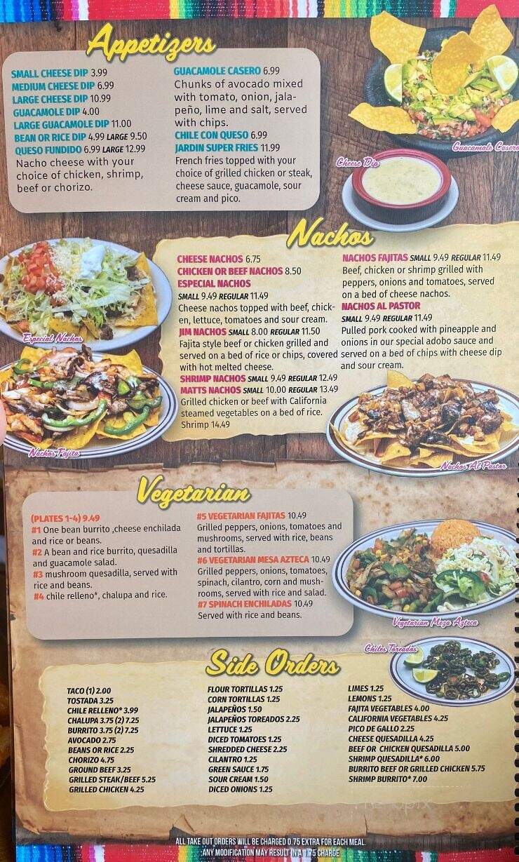 El Jardin Mexican Restaurant - Lewisburg, TN menu_pic