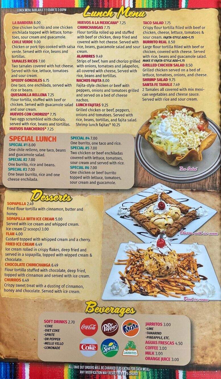 El Jardin Mexican Restaurant - Lewisburg, TN menu_pic
