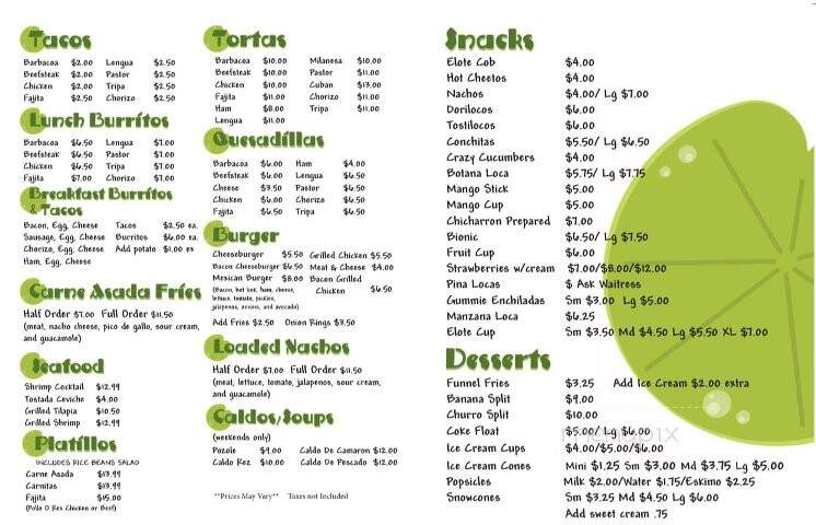 Funny Frogs - Emory, TX menu_pic