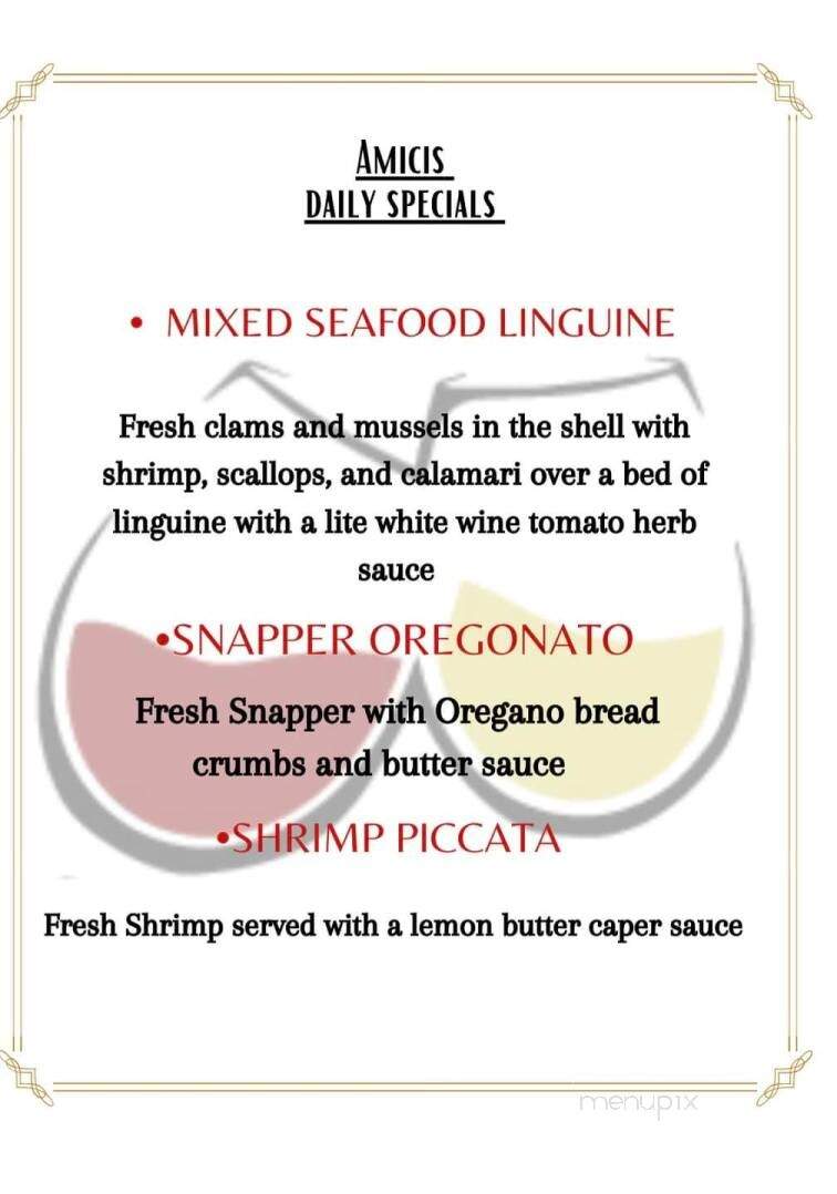 Amici's Italian Restaurant - Waynesville, NC menu_pic