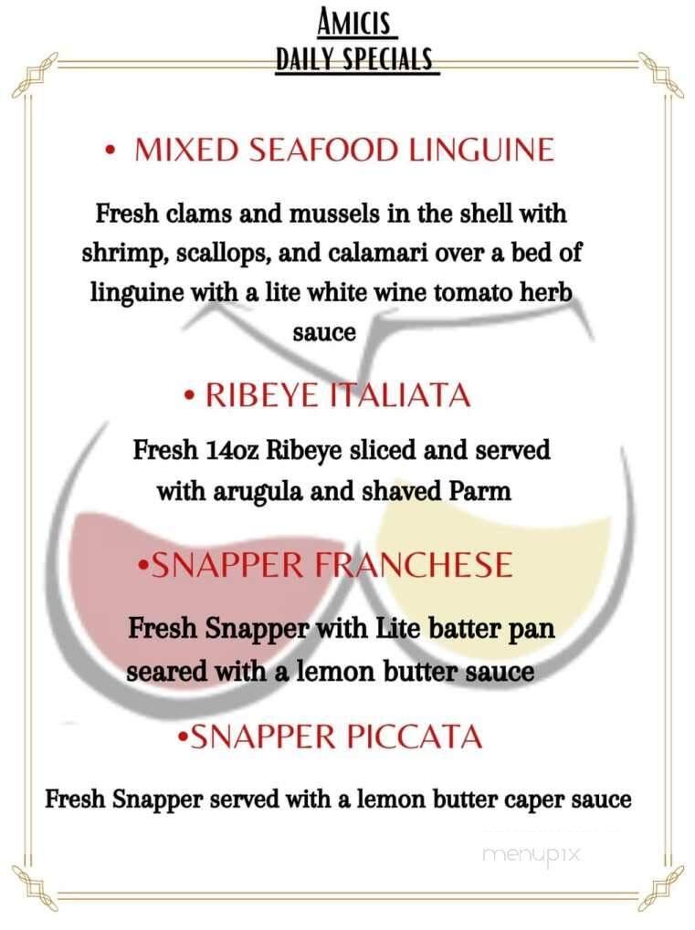 Amici's Italian Restaurant - Waynesville, NC menu_pic