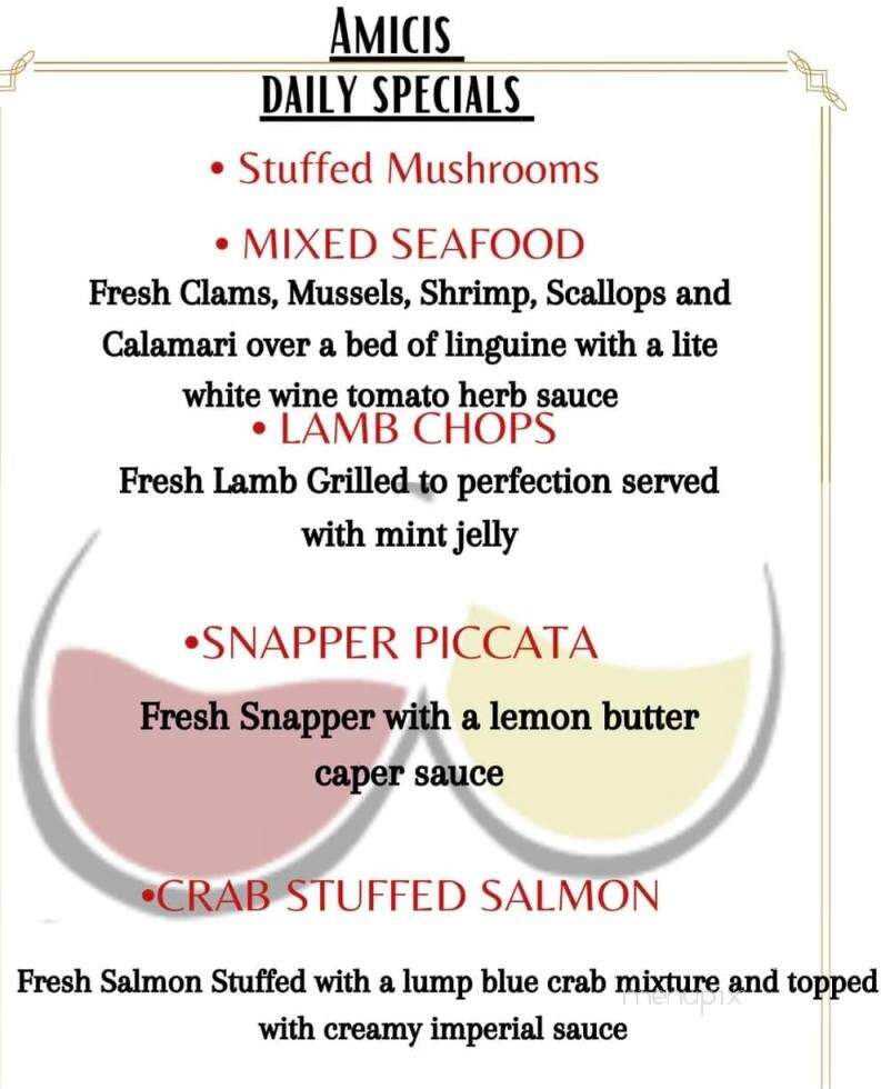 Amici's Italian Restaurant - Waynesville, NC menu_pic