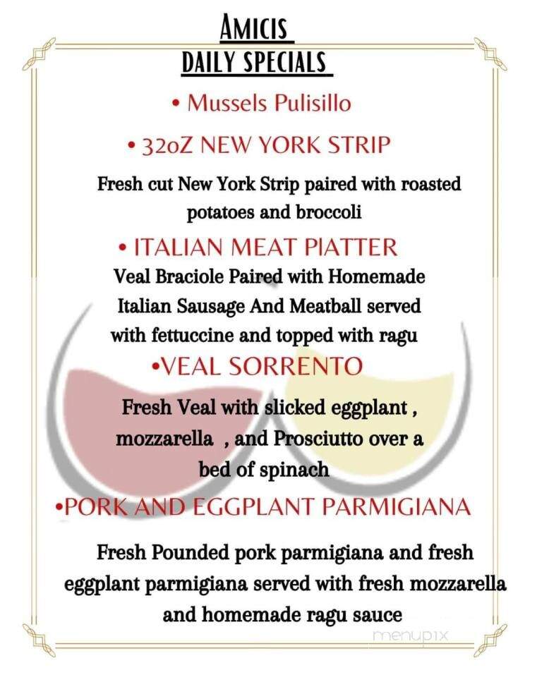 Amici's Italian Restaurant - Waynesville, NC menu_pic