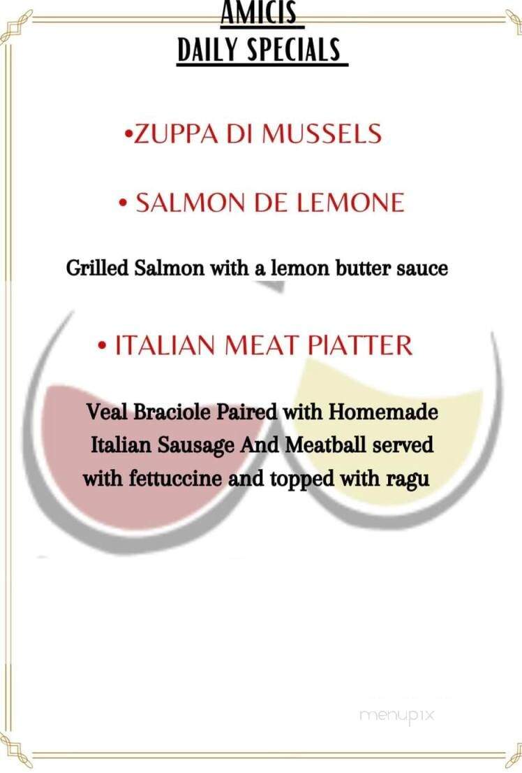 Amici's Italian Restaurant - Waynesville, NC menu_pic